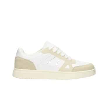 2DB23591B 3411 Beige-White Pu Sneaker