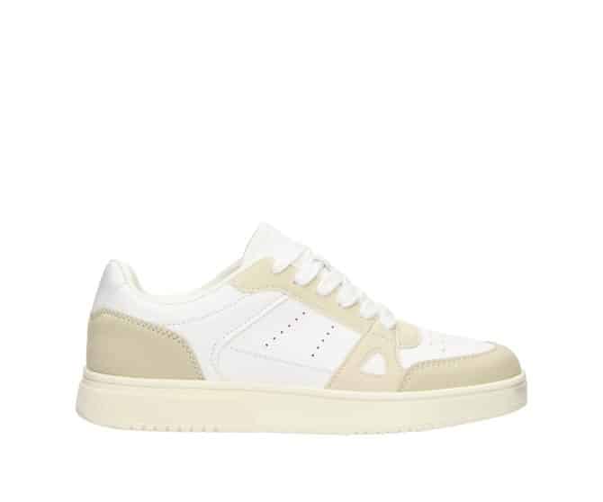 2DB23591B 3411 Beige-White Pu Sneaker