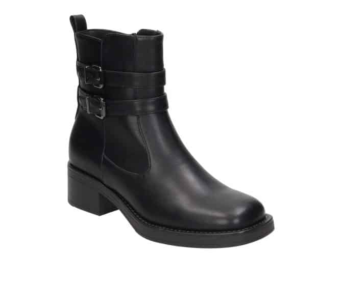 2AA2361401 2100 Black Pu Biker Boot