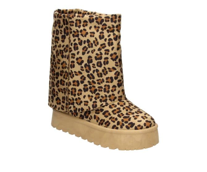 2BB2211201 3900 Leopard Textile MF Cozy Boot