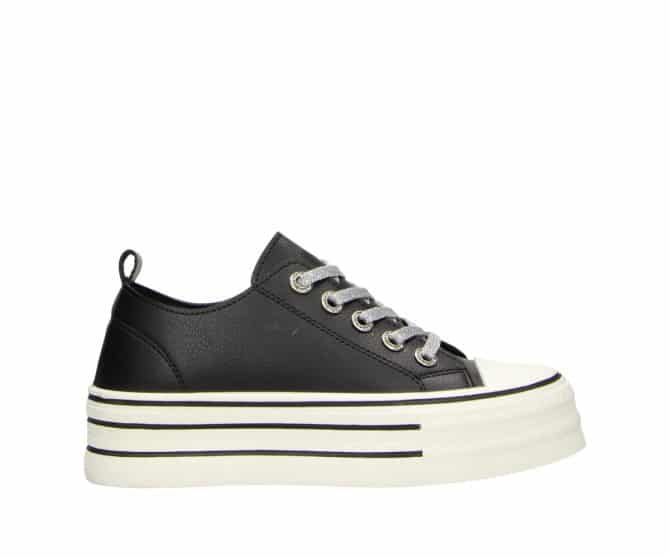 2JK1120302 2100 Black PU Retro Sneaker