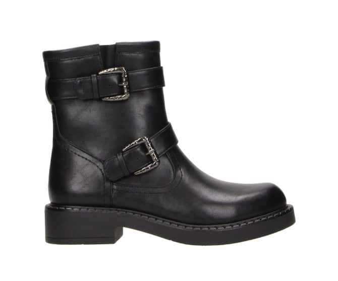 2TT0371301 2100 Black PU Biker Boot