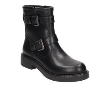 2TT0371301 2100 Black PU Biker Boot