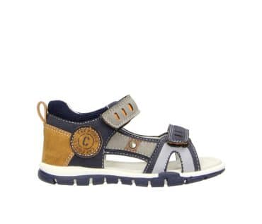 1JS0430801 4133 Navy-Cognac Combo Boys' Sandal