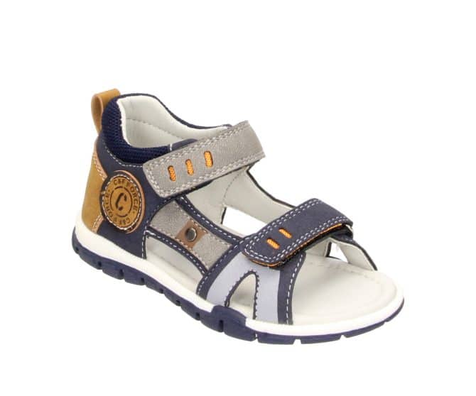 1JS0430801 4133 Navy-Cognac Combo Boys' Sandal