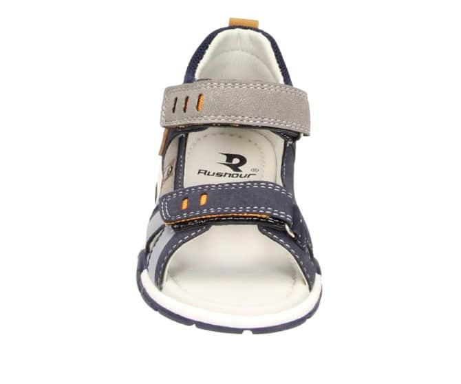 1JS0430801 4133 Navy-Cognac Combo Boys' Sandal