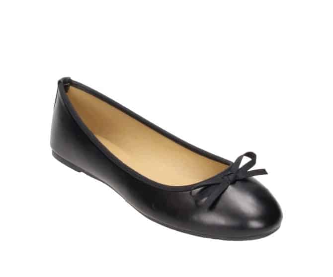 2BB0382001 2100 Black PU Ballerina