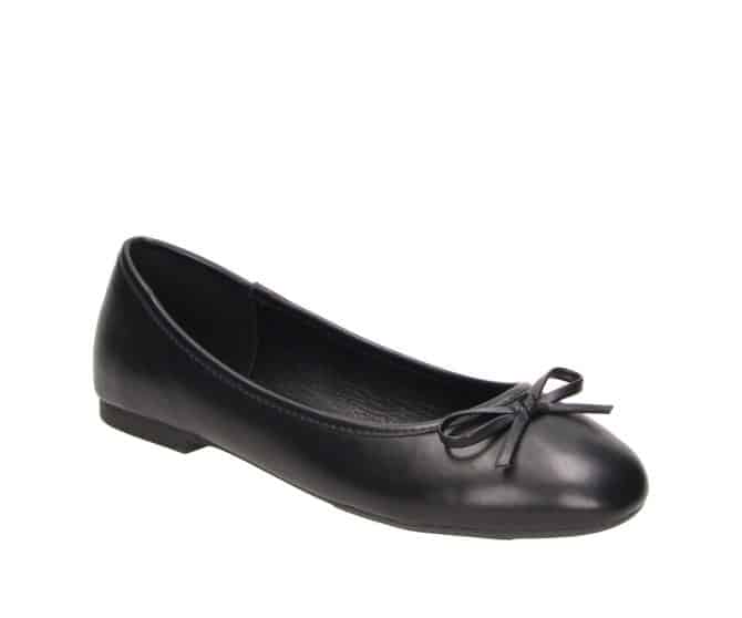 2BB1742010 2100 Black PU Ballerina