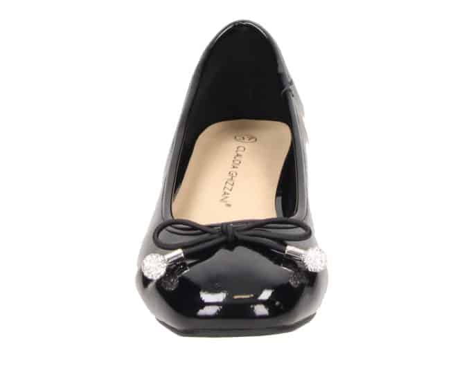 2BB2811504 2100 Black PU Patent Wrinkle Ballerina