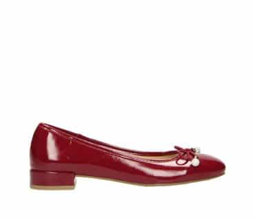 2BB2811504 6200 Bordeaux PU Patent Wrinkle Ballerina