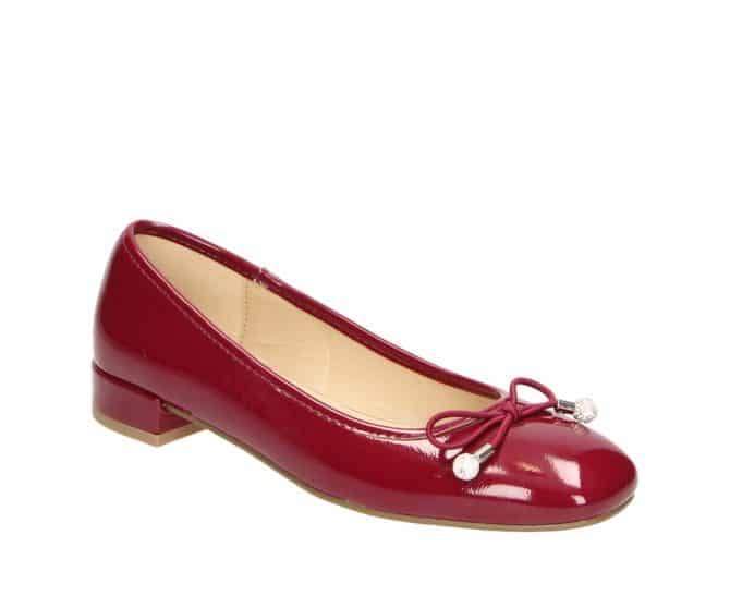 2BB2811504 6200 Bordeaux PU Patent Wrinkle Ballerina