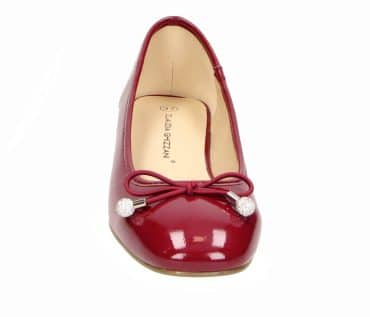 2BB2811504 6200 Bordeaux PU Patent Wrinkle Ballerina