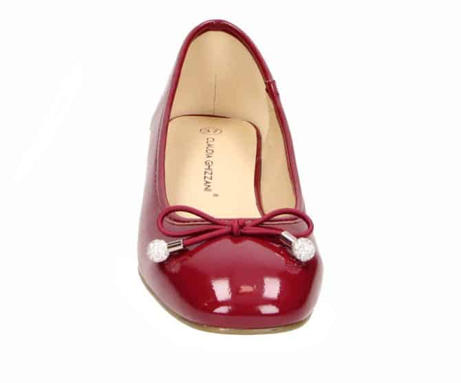 2BB2811504 6200 Bordeaux PU Patent Wrinkle Ballerina