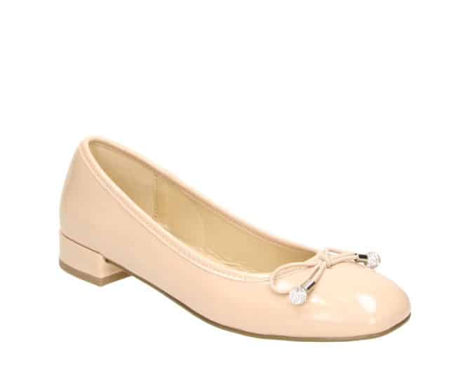 2BB2811504 7600 Nude PU Patent Wrinkle Ballerina