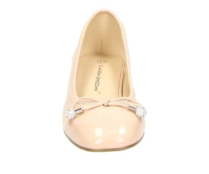 2BB2811504 7600 Nude PU Patent Wrinkle Ballerina