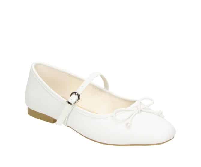 2BB3122002 1300 Off White PU Ballerina