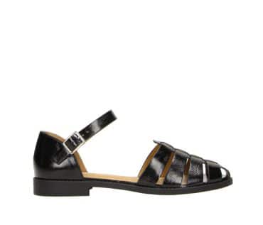 2DD0920801 2100 Black PU Metallic Sandal