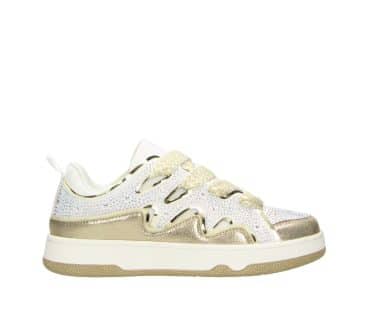 2FF1110103 8511 Gold-White Textured Combi Sneaker