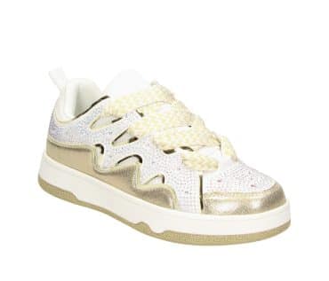 2FF1110103 8511 Gold-White Textured Combi Sneaker