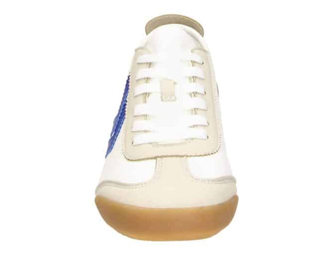 2FF1200101 1143 White-Royal Blue PU Retro Sneaker