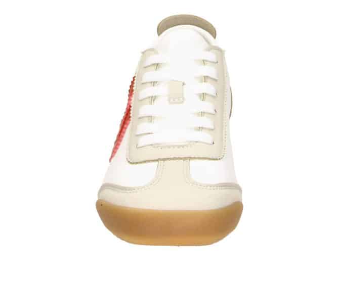 2FF1200101 1161 White-Red PU Retro Sneaker