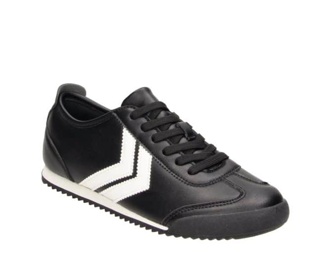 2FF1200101 2111 Black-White PU Retro Sneaker