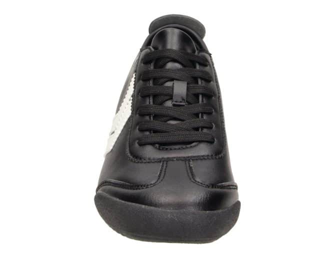 2FF1200101 2111 Black-White PU Retro Sneaker