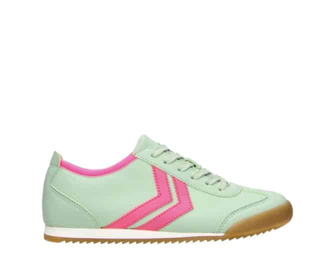 2FF1200101 4664 Mint-Fuchsia PU Retro Sneaker