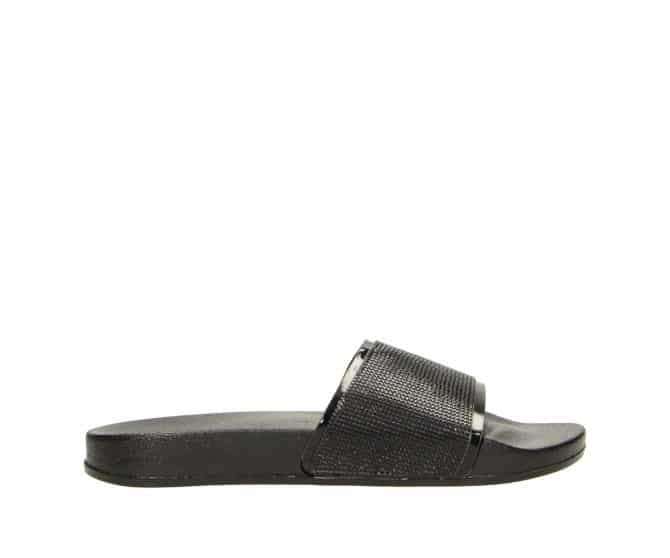 2FP0130702 2100 Black PU Slipper