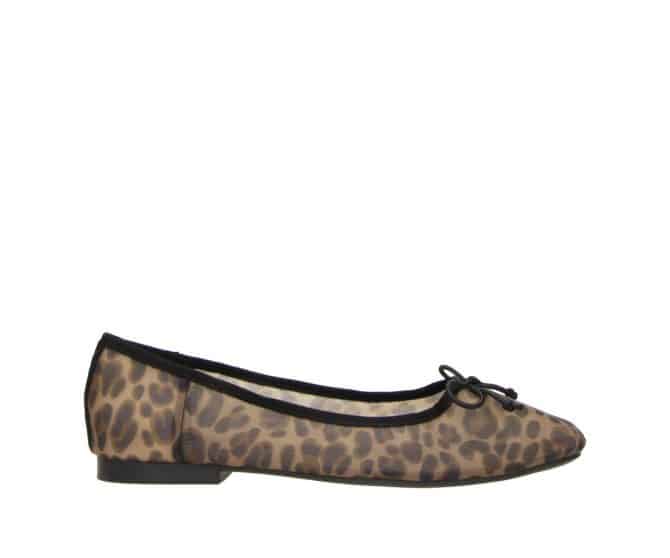 2GY0422001 3439 Beige-Leopard Textile Ballerina