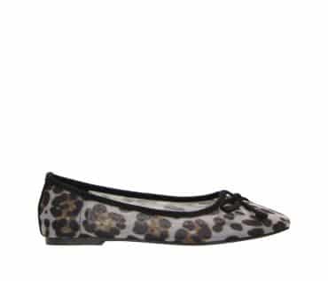 2GY0422001 5139 Grey-Leopard Textile Ballerina