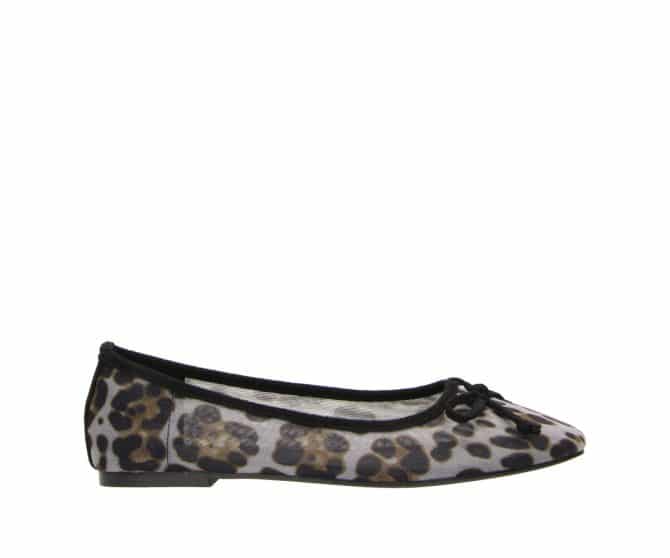 2GY0422001 5139 Grey-Leopard Textile Ballerina