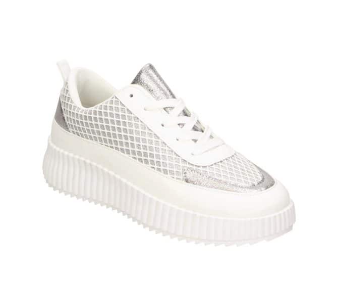 2JK0750108 1182 White-Silver PU Combi Sneaker