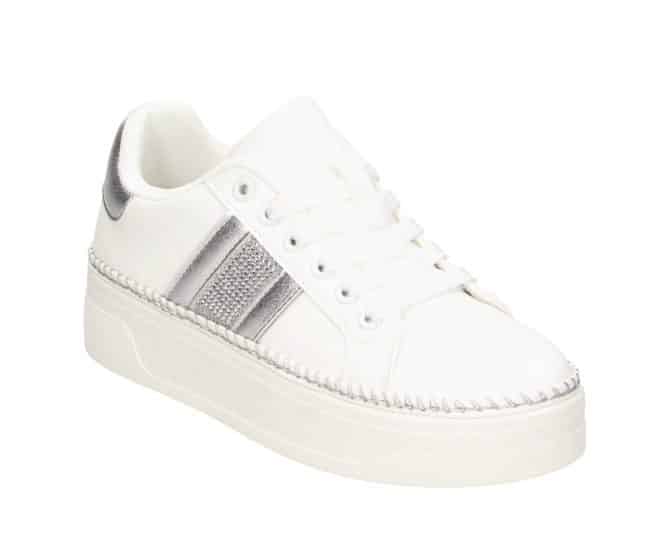 2JK1210102 1182 White-Silver PU Combi Sneaker