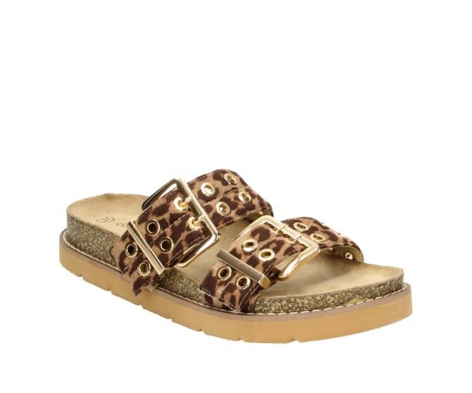 2WJ1460702 3900 Leopard Textile MF Sandal