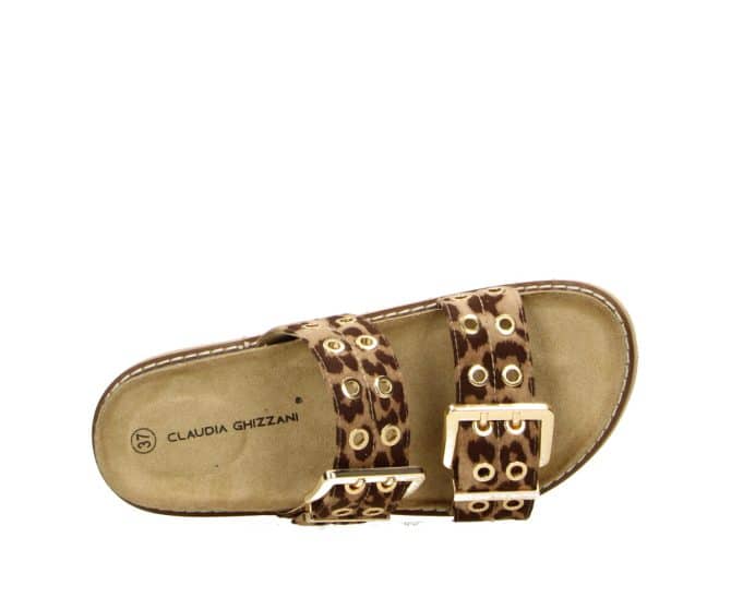 2WJ1460702 3900 Leopard Textile MF Sandal