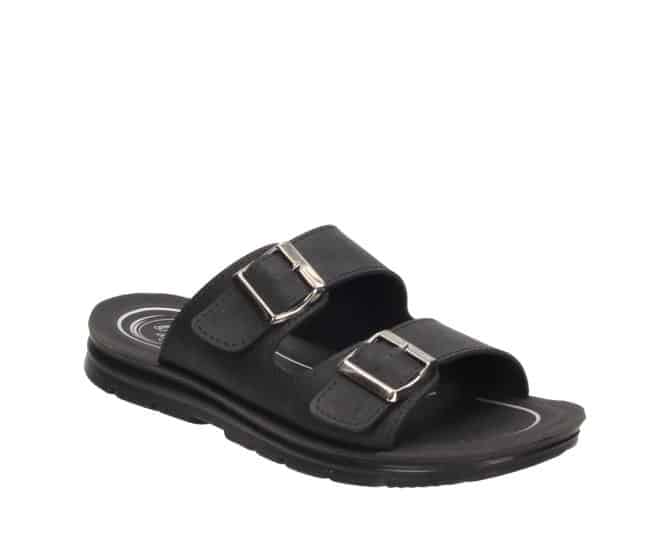 3ER1090701 2100 Black PU Nubuck Men’s Sandal