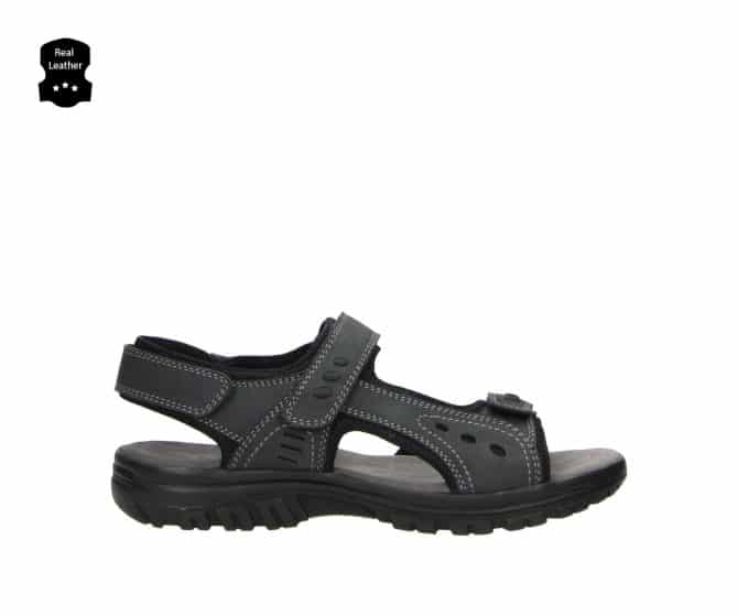 3MG0010801 2100 Black Leather Men’s Sandal