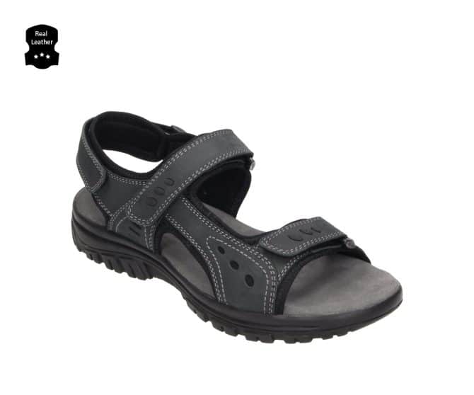 3MG0010801 2100 Black Leather Men’s Sandal