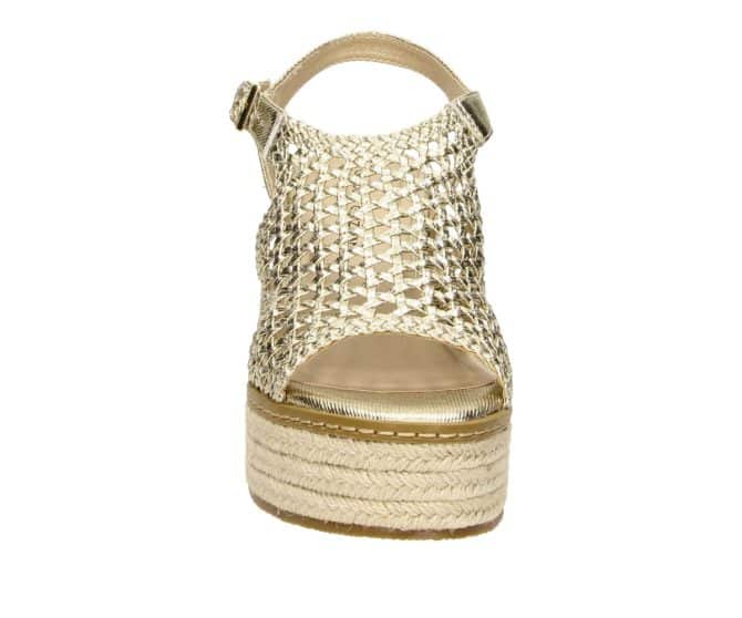 2AA2522203 8500 Gold PU Metallic Sandal Wedge