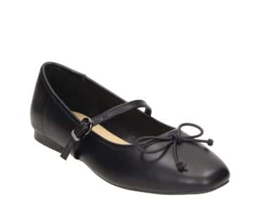 2BB3122002 2100 Black PU Ballerina