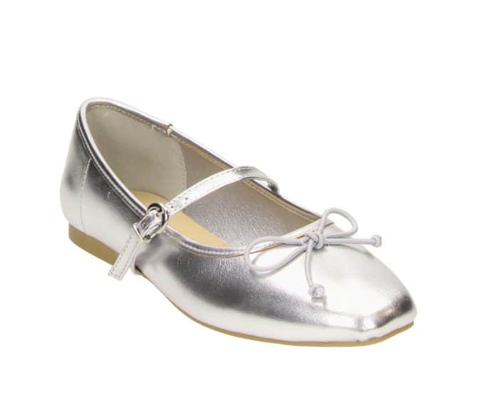 2BB3122002 8200 Silver PU Ballerina