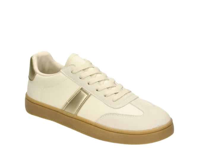 2BB3240101 1385 Off White-Gold PU Sneaker