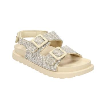 2PT0230901 4382 Beige-Silver PU Glitter Sandal