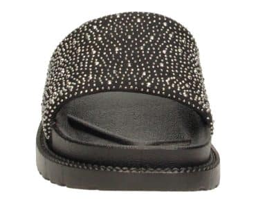 2PT0360701 2182 Black-Silver Textured MF Glitter Slide