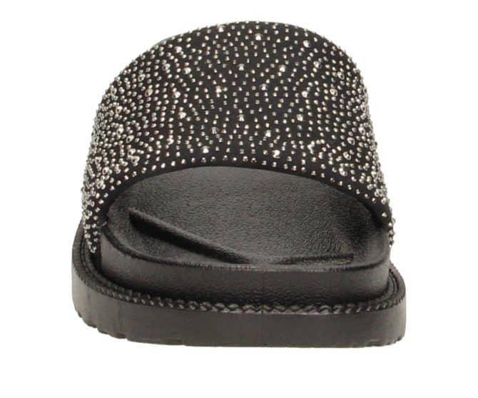 2PT0360701 2182 Black-Silver Textured MF Glitter Slide