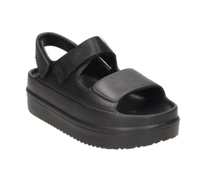 2PT0510801 2100 Black PU Platform Slide